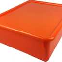 Romanoff Double Stowaway Tray with Lid, Orange