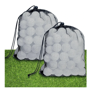 Yunsailing 120 Pcs Plastic Practice Golf Balls Bulk Hollow Training Golf Balls with 2 Pcs Mesh Drawstring Storage Bags for Indoor Outdoor Training and Practice