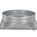 Antrader 5.8 Inch Duct Connector Flange, Metal Straight Pipe Flange Square to Round Interface Air Duct for Ventilation,Cooling, Heating and Air Conditioning Systems,1Pcs