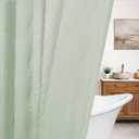 WONICY Green Shower Curtains for Bathroom, 3D Embossed Textured Modern Farmhouse Shower Curtain, Waterproof & Washable Bathturb Curtain Set with 12 Hooks, 72 x 72