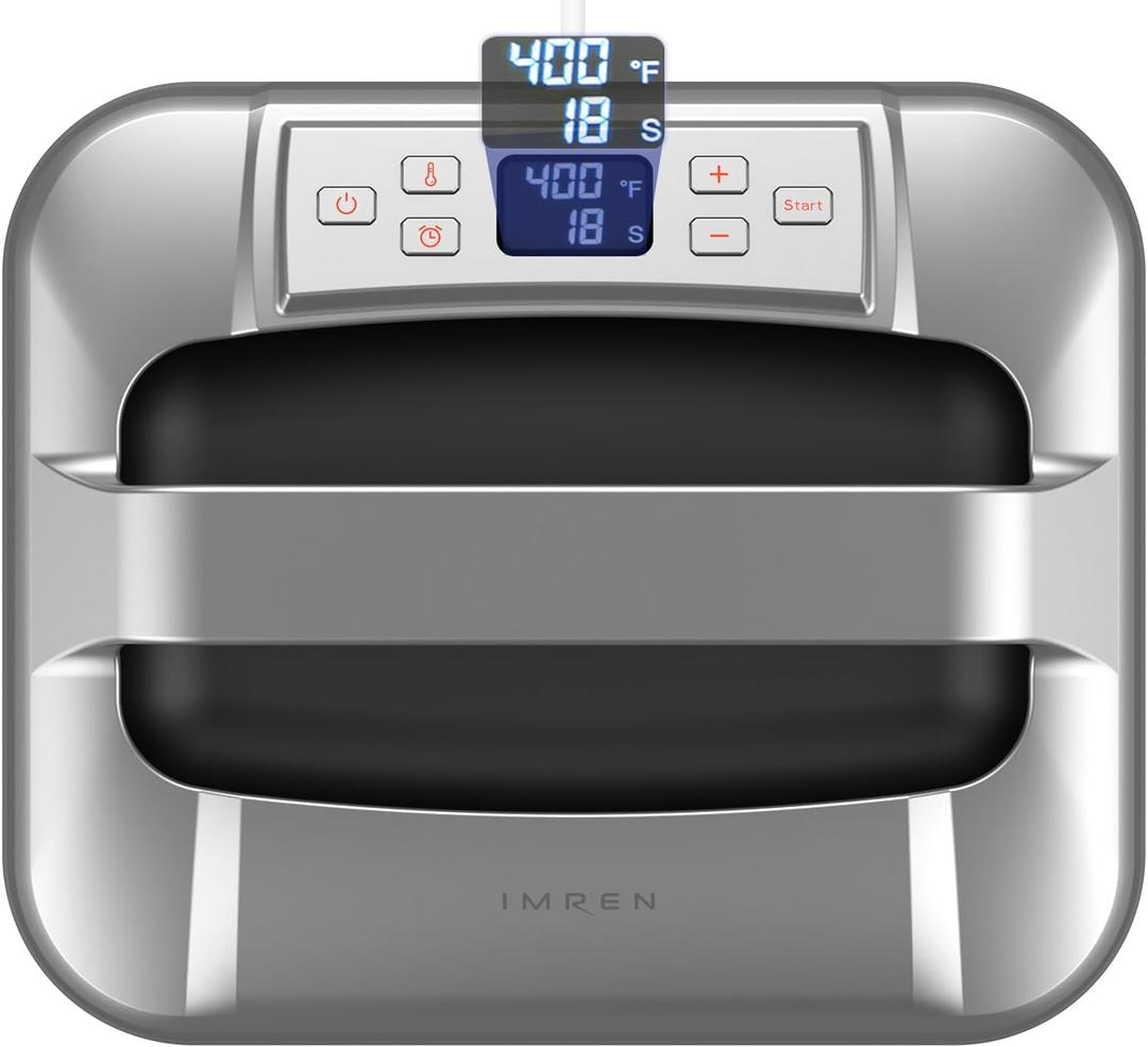 IMREN Heat Press Machine, 12" x 10" Portable Heat Press for T Shirts and Hoodies,Heat Transfer for Sublimation,Vinyl,Heat Transfer Project, Heat Press Machine Up to 410(210 C) - Black