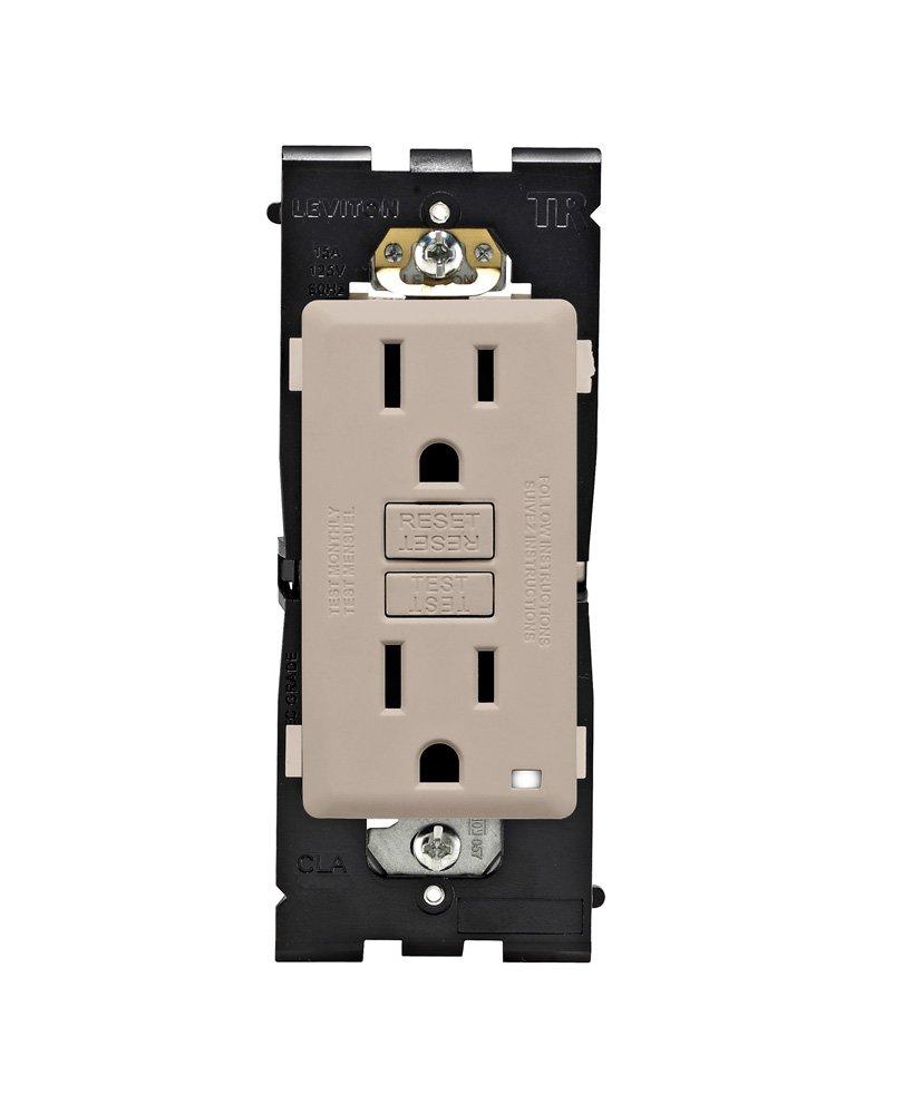 Leviton Renu Self-Test Tamper-Resistant GFCI Outlet, 15-Amp, RGF15-CA, Caf Latte