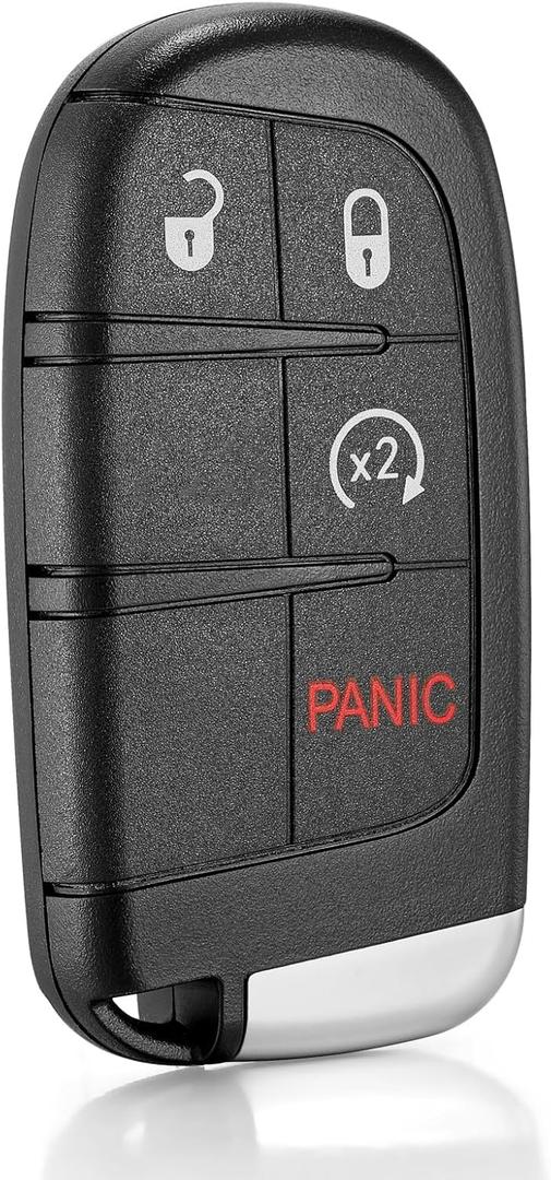 Smart Key Fob Replacement Fits for Jeep Renegade 2015 2016 2017 2018 2019 2020 2021 2022 Proximity Keyless Entry Remote Control 433 Mhz M3N-40821302 68266733AA 6FD98DX9AA 6BY88DX9AA
