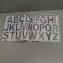 Yinder 52 Pieces Glitter Rhinestone Letter Stickers Crystal Rhinestone Iron on Letter Self Adhesive A-Z Glitter Resin Stickers for Clothing Art DIY Works (Blue)