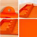 2 x Silicone Grill Mat, Large Size Silicone Side Shelf Griddle Tools Spatula Mat with Drip Pad for Outdoor Grill Kitchen Countertop, Reusable Black-stone Griddle Accessories, Orange