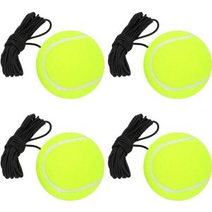 URBEST Tennis Ball with String Tennis Trainer Tennis Equipment Boxing Training Ball, 3 Pack