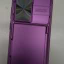 ATATOO for Samsung Galaxy S25 Case, Built-in Card Holder (Store 3-5 Cards) & Slide Camera Cover & RFID Blocking, Military Grade Protection, Hard Wallet Phone Case for Samsung S25 6.2", Dark Purple