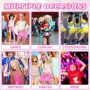 Girls Metallic Shorts Shiny Hot Pants for Dance Gymnastics Sparkly Shorts with Sunglasses (Pink)