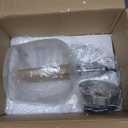 Large Hammered Glass Pendant Light Modern Brushed Nicklel 1 Light Single Dome Pendant Lighting Fixtures for Kitchen Island Dining Room Hallway, Dia 10 Inch, UL Listed