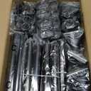 Abiglifty Room Divider Curtain Rod No Drilling, Adjustable 4-10ft(H) 28-114inch(W) Wall Divider for Room Separation, Heavy Duty Floor to Ceiling Tension Curtain Stand, Black