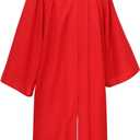 Unisex Adult Matte Graduation Cap and Gown Set with Honor Cord Gold Stoles for College School Bachelor Graduates (51, Red)