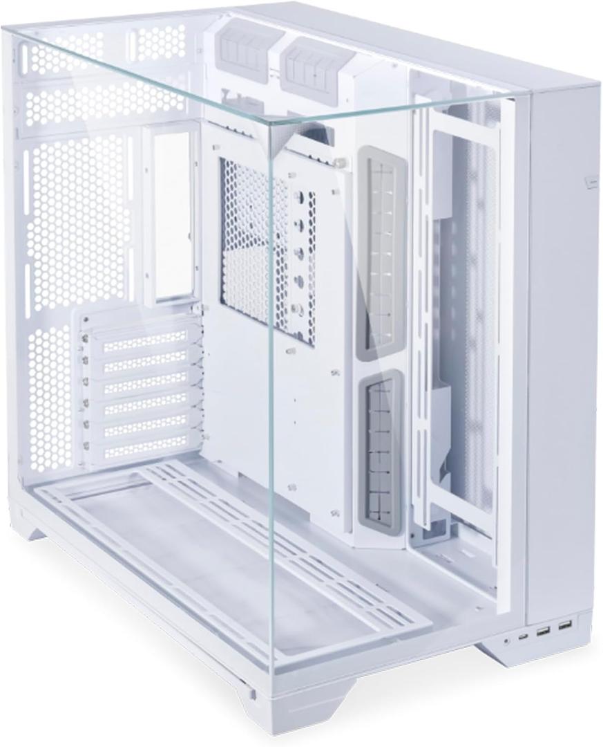 Lian Li O11 Vision -Three Sided Tempered Glass Panels - Dual-Chamber ATX Mid Tower - Up to 2 x 360mm Radiators - Removable Motherboard Tray for PC Building - Up to 455mm Large GPUs (O11VW.US)