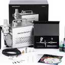 InoKraft Airbrush Kit with Air Compressor- 1/6 HP Quiet Air Compressor, Gravity Airbrush with 3 Tips 0.2, 0.3 & 0.5 mm- Hose, Holder, How-To Guide- Airbrush Paint Set for Model Painting gift 4 Colors
