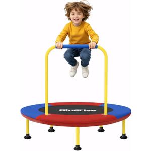BLUERISE 36'' Toddler Trampoline Safe Foam Handle Indoor&Outdoor Ages 2-6
