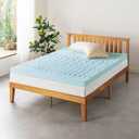 Mellow 4 Inch 5-Zone Memory Foam Mattress Topper, Cooling Gel Infusion, Dorm Essentials, Twin XL Blue
