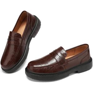 BEAUSEEN Women's Penny Loafers Slip On Comfortable & Lightweight Driving Moccasins Casual Office Work Flats Cute Business Dress Shoes, 7