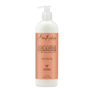Shea Moisture Curl & Shine Conditioner Coconut & Hibiscus, for Thick, Curly Hair, to Moisturize & Soften, 24 oz