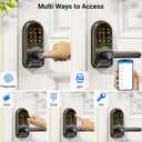 Veise RZ09 Smart Lock, 7-in-1 Keyless Entry with Handle Set, APP Control Fingerprint Deadbolt for Front Door, Electronic Digital Locks with Keypad, Matte Black