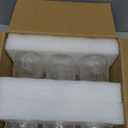 Loivttvv 12pcs Vintage Drinking Glasses Set, 12 oz Highball Glasses & 9 oz Embossed Ribbed Glassware Cups for Cocktail, Water, Juice, Coffee, Whiskey (Clear)