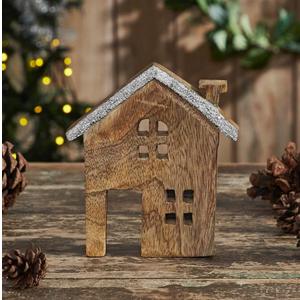 VHC Brands Wooden Cottage House 5.75x5.5x1