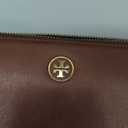 Tory Burch Brown Leather Robinson Zip Around Wallet