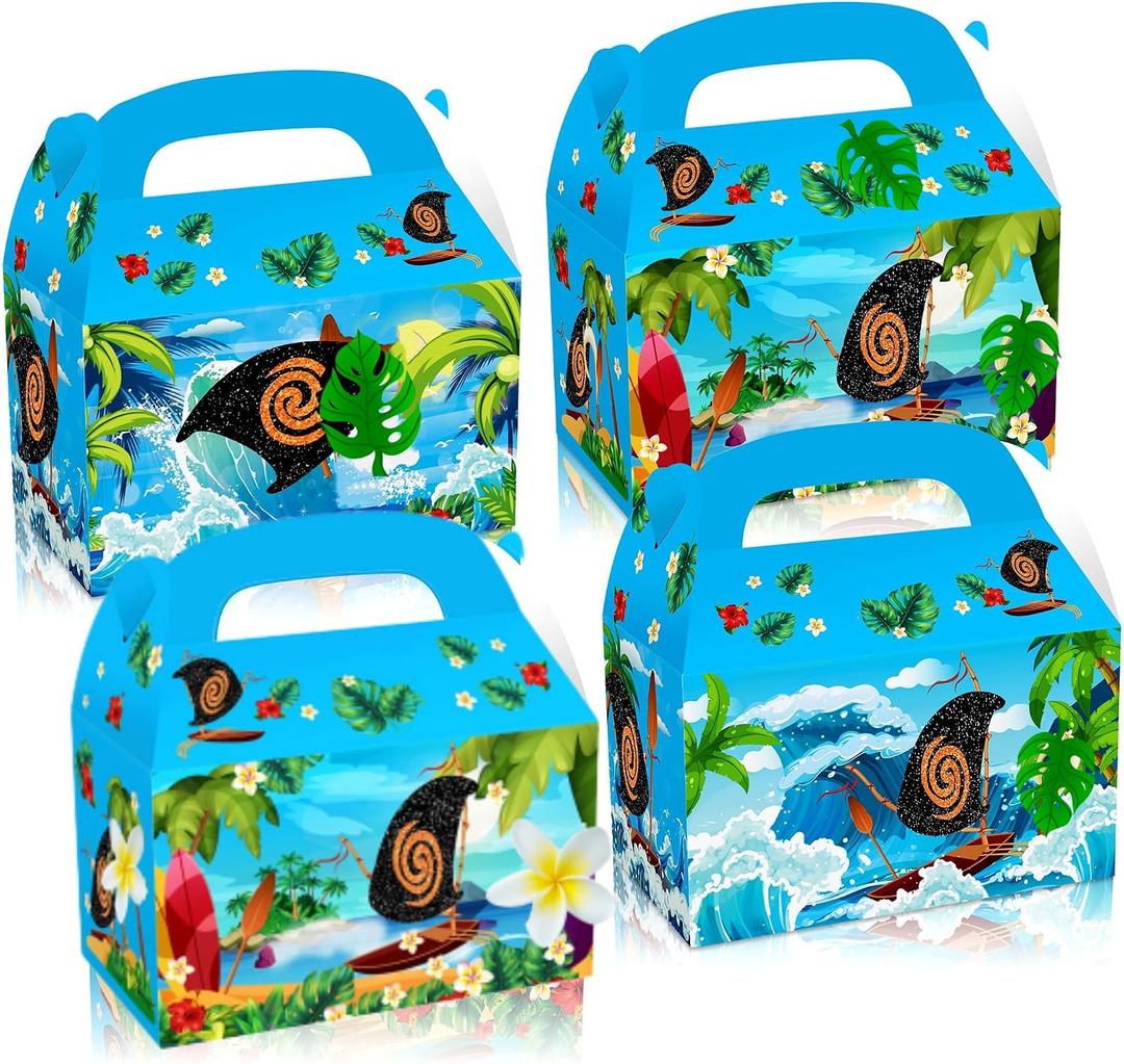 2 x JeVenis 12 PCS Hawaii Party Treats Goodies Candy Gift Box Party Supplies | Hawaii Party Treats Goodies Candy Gift Box Party Supplies Decorations for Birthday Baby Shower Bridal Shower