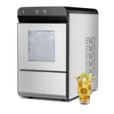 Gevi V2.0 Countertop Gemi Nugget Ice Maker | Self-Cleaning Pellet Ice Machine | Stainless Steel Housing |16.7''H Fits Perfectly Under Wall Cabinet | Silver with Viewing Window