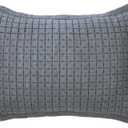 ELEGANT LIFE HOME Cotton Yarn Dyed Chambray Collection Cotton Fill Channel Stitch Washed Standard Pillow Sham Gray Color, 20 x 26+1.75 Flange (1Piece)