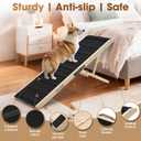 Dog Ramp for High Bed - 51.2" Long Foldable Pet Ramp for Small Large Dogs - Dog Ramps for Couch Beds Car/SUV - Pet Stairs High Traction with Buffe Platform 5 Adjustable Heights 14" to 28" Up to 150LBS