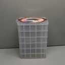 Sooyee 6 Layers Stackable Storage Container Clear 60 Adjustable Compartments,Compatible with Small Toys Arts and Crafts Piping Tips Hardware Storage Organizer