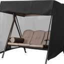 Swing Cover,3 Seaters,Outdoor Swing Covers,420D Waterproof Fabric,87'' x49'' x 67'',Swings Cover for Outdoor Furniture,Durable Waterproof UV Resistant Weather Protector (Black)