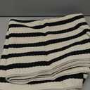 LEEVAN Black and White Striped Outdoor Rug Runner 2x4 Layering Doormat Farmhouse Front Porch Rug Cotton Woven Washable Throw Carpet for Hallway/Front Steps/Bathroom/Kitchen/Home Entrance