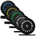 Fitvids Olympic Bumper Plates Set of 2, 2" Weight Platesfor Strength Training & Weightlifting, 45LB