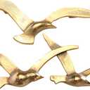 Boltze Birdy 1011623 Wall Art Metal Wall Decoration with Maritime Design for Hallway/Living Room/Dining Room/Gold
