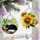 Stained Glass Sunflower Christmas Ornament: Christmas Tree Ornaments & Decor, Holiday Decor  Holiday Presents, Gift Ideas & Gifts for Friends, Coworkers, and Family
