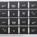 Car Interior Stickers Button Decals Compatible with 2008-2014 Mercedes Benz W204 C250 C350 E-Class Steering Wheel AC Window Radio Number Door Repair Sticker Kit