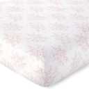 Levtex Baby - Heritage Crib Fitted Sheet - Fits Standard Crib and Toddler Mattress - Floral - Blush and White - Nursery Accessories - 100% Cotton