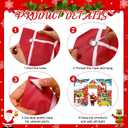 Peryiter 3 Pcs Life Size Christmas Door Cover Banner with LED Light Red Brick Santa's Workshop Decorations Large Classroom Door Decorations Xmas Party Porch Banner for Holiday House Front Background