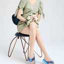 COFACE Womens Flip Flops with Arch Support Ladies Fashion Lightweight Wedge Flip Flops Comfortable Yoga Mat Sole Summer Platform Thong Sandals (Blue)