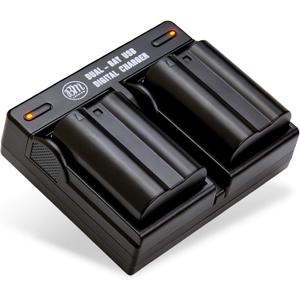 BM Premium 2 Pack of EN-EL15B Batteries and Dual Battery Charger for Nikon Z6, Z7, D780, D850, D7500, 1 V1, D500, D600, D610, D750, D800, D800E, D810, D810A, D7000, D7100, D7200 Digital Cameras