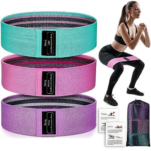 Renoj Resistance Bands, Yoga Starter Sets for Women and Men, 3 Set of Stretch Exercise Workout Bands for Booty Legs, Elastic Pilates Flexbands : Sports & Outdoors