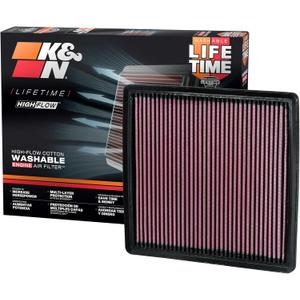 K&N High-Flow Original Lifetime Engine Air Filter: Increase Performance, Premium, Washable: Compatible with 2007-2024 FORD/LINCOLN: Expedition, F150, F250, F350, F450, F550, F560, Navigator, 33-2385