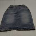 GUANYY Women's Denim Skirt-High Waisted Knee Length Slim Fit Pencil Stretch Jean Skirt (Small, 13_washed Blue)