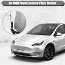 No Drill Front License Plate Holder Fit for 2020-2024 Model Y, 2017-2023 Model 3 with Safety Design, No Adhesives License Frame