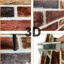 10-Pack 52 Sq.Ft 3D Wall Panels Peel and Stick 3D Faux Brick Wallpaper Peel and Stick Brown Faux Stone Wall Panel Foam Brick Self-Adhesive 3D Wallpaper