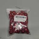 150 Pieces Vase Filler Faux Pearls Vase Makeup Beads No Hole Gloss Bead Mixed Sizes Round Pearl for Home Party Wedding Decor, 8/14/20 mm( Red)