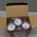 SupBri Rose Shadow LED Flameless Candles, 6PCS Romantic Battery Operated Candles Led Pillar Candles for Valentines Anniversary Wedding Christmas Decorations(White, D 2.5" x H 7.2")