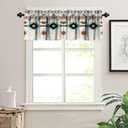 Aztec Kitchen Curtains, Southwestern Native Tribal Valances for Kitchen Window,Boho Geometric Printed Short Curtains for Small Windows Cafe Living Room Bedroom, 54x18 Inch, 1 Panel