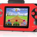 16 Bit Handheld Game for Kids Adults, 3.0'' Large Screen Preloaded 230 HD Classic Retro Video Games with USB Rechargeable Battery & 3 Game Cartridges for Birthday Gift for Kids 4-12 (Red)