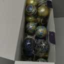 100ct Christmas Ball Ornaments Set, Blue and Gold Shatterproof Hand-Painted Hanging Baubles Decoration Bulk for Xmas Tree, Wreath, Garland, Home Holiday Decor